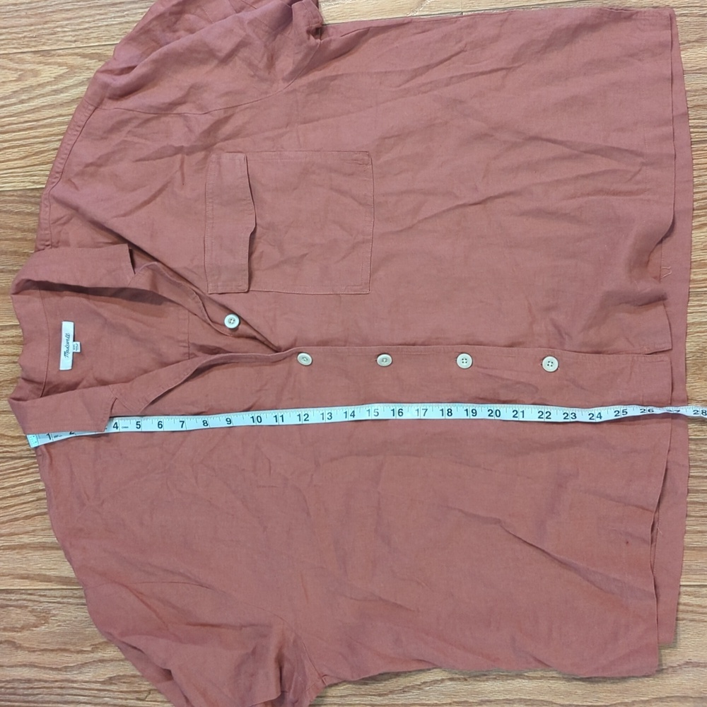 Madewell Rust Button-Up Blouse - image 3